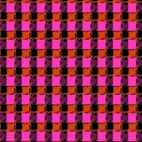 Autumnal Grid with Layered Crosshatch and Vibrant Rust Highlights(Pink)