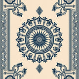 Boho Ornate Latticework Medallion With Floral Accent(Beige)