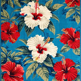 Tropical Bloom Patio Area With Weather Resistant High Low Design(Blue)