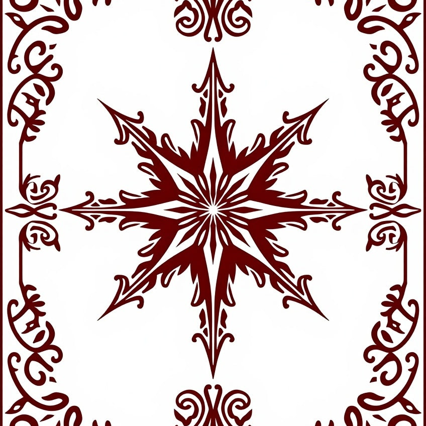 Compass Rose Ornamental Central Focal Arrangement (Brown) - ODIKA