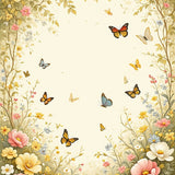 Chic Beige Garden Bloom Floor(Beige)