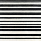 Contemporary Dual Tone Linear Home Decor Floor Mat With Modern Look(Black)