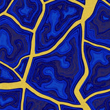 Opulent Crystalline Formation Abstract Art Design Accent(Blue)