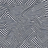 Chevron Zigzag Waves with Striped Herringbone Texture(Black)