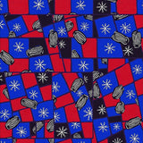 Holiday Checkered Forest with Snowy Starburst and Pinecone(Red)