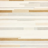 Abstract Beige Stripe Area Contemporary Linear Design(Beige)