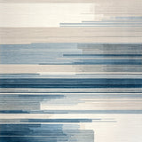 Abstract Fluid Stripe in Neutral Beige and Gray with Cool Blue Highlights(Beige)