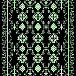 Botanical Vine Lattice with Interlocking Motifs (Black) - ODIKA