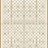 Elegant Lattice With Intricate Symmetrical Motifs (Ivory)