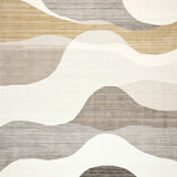 Abstract Beige & Taupe Area for Small Spaces(Beige)
