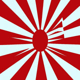 Vintage Circus Tent Inspired Radial Burst Welcome Floor Covering(Red)