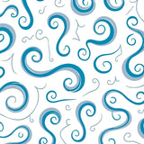 Abstract Smoke Plume with Wispy Spiral Motifs (Blue) - ODIKA