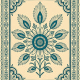 Elegant Peacock Botanical Garden Chrysanthemum Entrance (Beige)