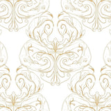 Spiral Cluster Patterned Plush Accent Floor Layer(Gold)