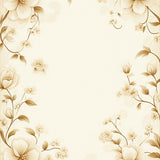 Beige Botanical Bloom Modern Floral Design for(Beige)