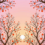 Orchard Sunrise Fruit Tree Branch Welcome Entryway(Red)
