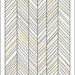 Modern Chevron Stream with Minimalist Motifs (White) - ODIKA