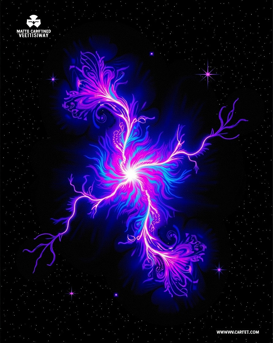 Celestial Nebula Cosmic Throw Astral Space Wonderland Flannel Print (Purple) - ODIKA