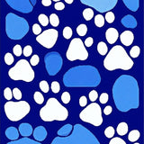 Whimsical Cat Paw Print(Blue)