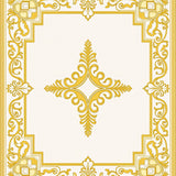 Faded Damask Motif with Intricate Flourishes Style (Gold)