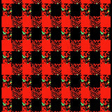 Buffalo Checkered Pinecone Motif with Festive Winterberry Accents(Red)