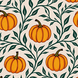 Harvest Festival Pumpkin Vine Distressed Anti Slip Design(Orange)