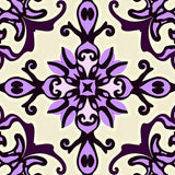 Elegant Swirl Medallion Textured Contemporary Artistic(Purple)