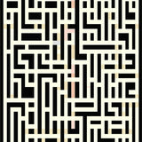 Reversible Patio Area Geometric Maze Black And Beige(Beige)