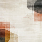 Area Vintage Distressed Beige Brown Abstract(Beige)