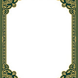 Elegant Spiral Motif Area with Ornate Interlocking Floral(Green)