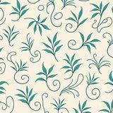 Abstract Botanical Scroll with Faded Elegance Style(Ivory)