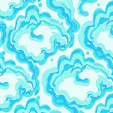 Cloud Formation with Atmospheric Swirl Design (Blue)