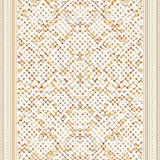 Beige Boho Trellis Featuring Non Shedding Layered Diamond Motifs(Beige)