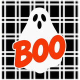 Buffalo Checkered Ghost Motif Welcome with Playful Script(Black)