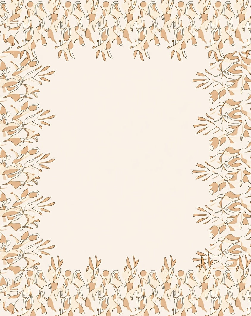 Meadow Trellis with Interlocking Lattice and Subtle Leaf Motifs (Beige) - ODIKA