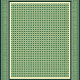 Beige Ground Green Intricate Diamond Lattice Design(Green)