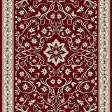 Timeless Arabesque Lattice Vine Traditional Artisan(Red)