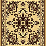 Elegant Damask Floral Lattice Timeless Tapestry Covering(Beige)