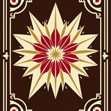 Art Sunburst Medallion Starburst Floor (Brown)