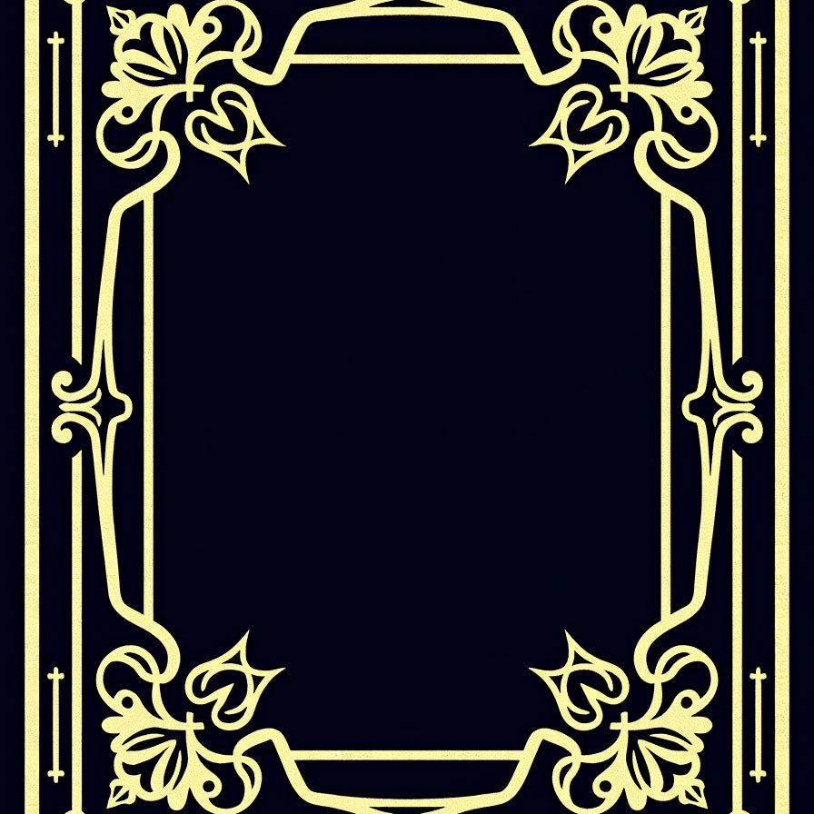 Art Lattice with Stylized Floral Accents and Symmetrical Layout (Black) - ODIKA