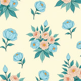 Vintage Floral Bouquet Tapestry Style European Heritage(Beige)