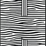 Contemporary Zebra Skin Inspired Non Slip Rug with Dynamic Linear Texture(Black)