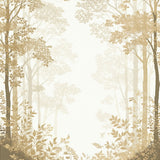 Enchanted Forest Area With Beige Foliage For Neutral Spaces(Beige)