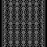 Floral Lattice with Ornate Blossom Overlays(Black)
