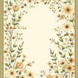 Boho Floral Entrance Runner Non Slip Indoor Hallway(Beige)