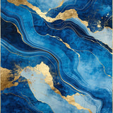 Vibrant Abstract Flowing Shapes(Blue)