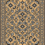 Subtle Boho Floral Tapestry Featuring Ochre and Earth Hues(Beige)