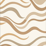 Abstract Waves Tufted Elegant Artisan Collection(Beige)