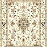 Elegant Beige Oriental Runner with Intricate Floral Medallion Design(Beige)