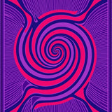 Hypnotic Spiral Vortex Psychedelic Retro Groovy Funky(Purple)